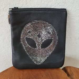 Alien Leather Bag / Pouch by Verona Black
